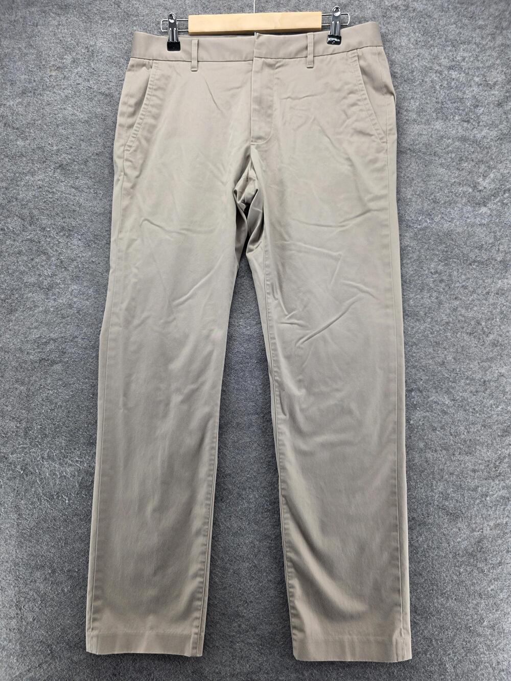 Bonobos Pants Mens 32x32 Tan Slim Fit Stretch Chino Khaki Office Wear Casual